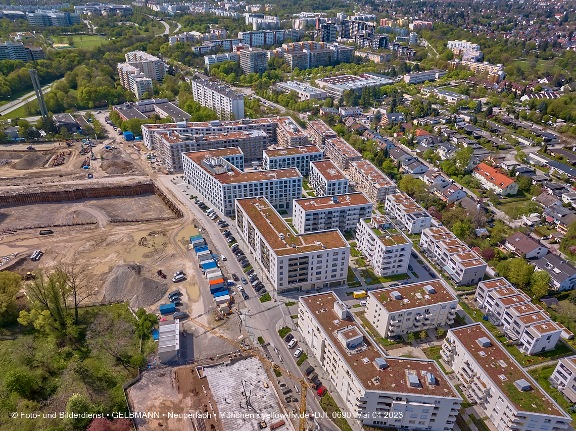 04.05.2023 - Luftbilder vom Alexisqaurtier und Pandion Verde in Neuperlach 04.05.2023 - Luftbilder vom Alexisqaurtier und Pandion Verde in Neuperlach